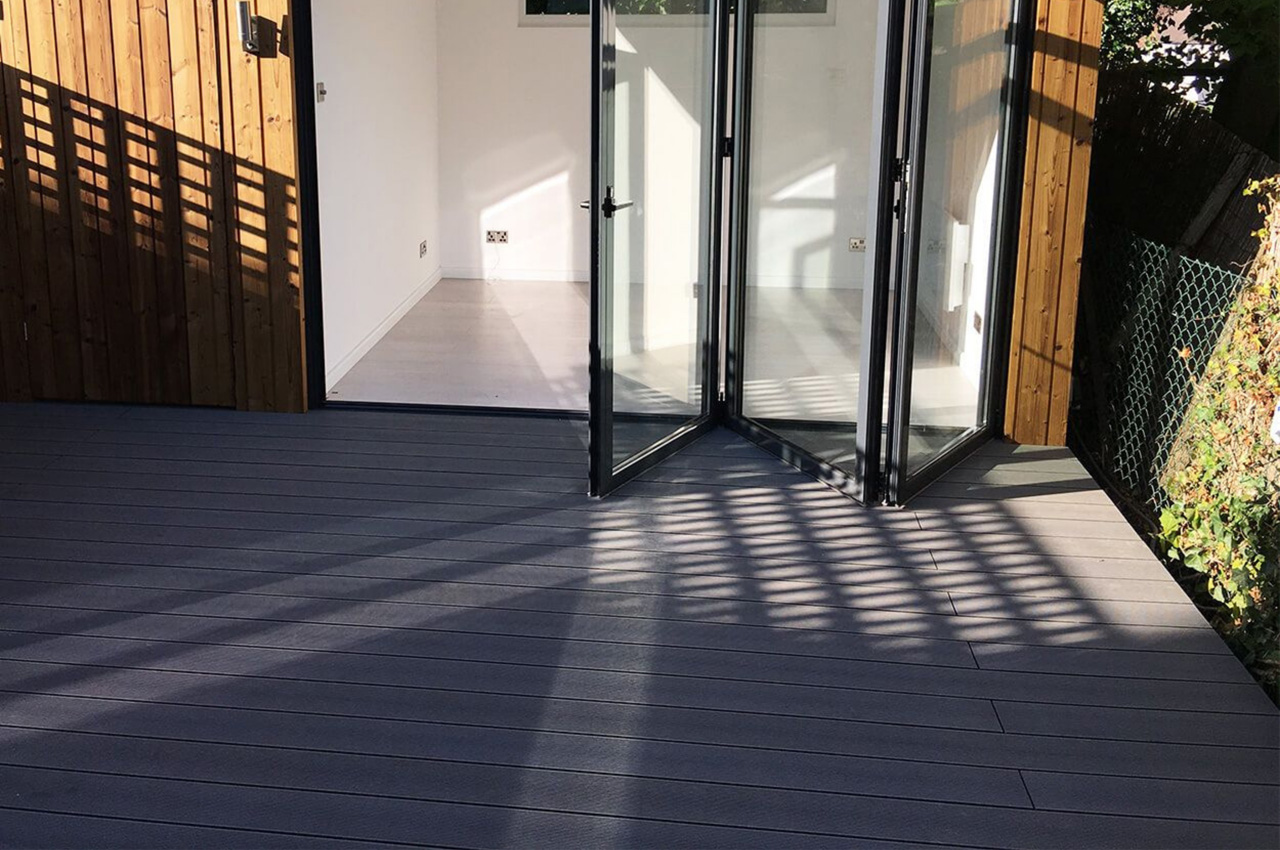 Stone Grey Composite Decking by Ark Design Build
