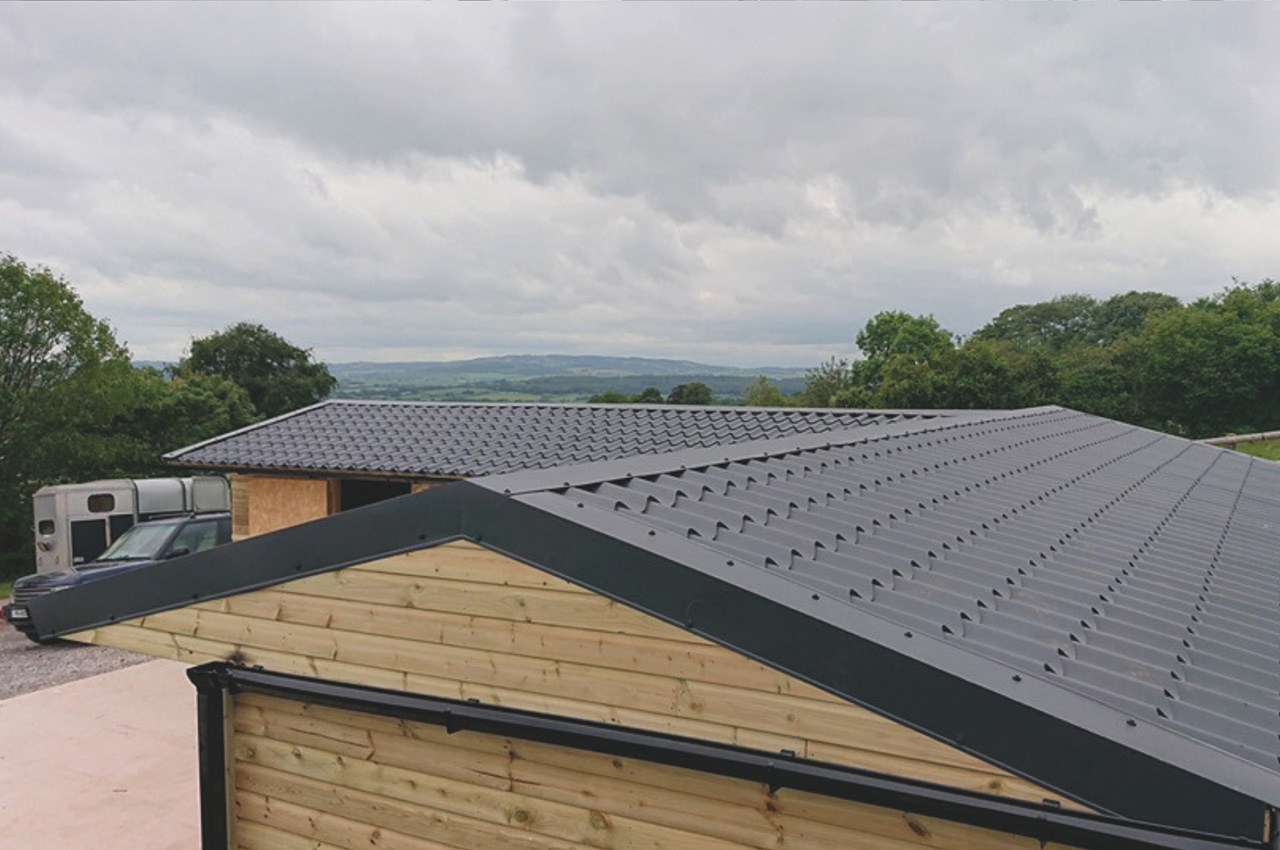 Tileform Roof Sheets in Slate Grey GreenCoat® Pural Coating