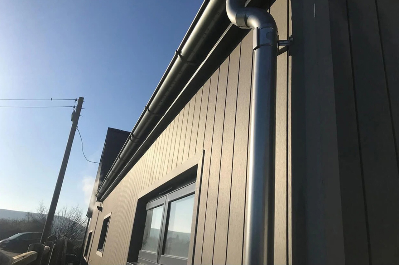 Composite Wall Cladding in Stone Grey