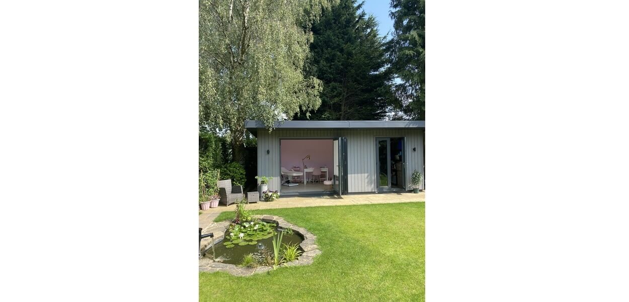 Stone Grey Wall Cladding has been used to create an attractive and contemporary beauty studio