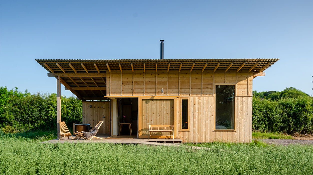 Sustainable Devon Cabin with Cladco Corrugated Roofing – Holly Water Cabin
