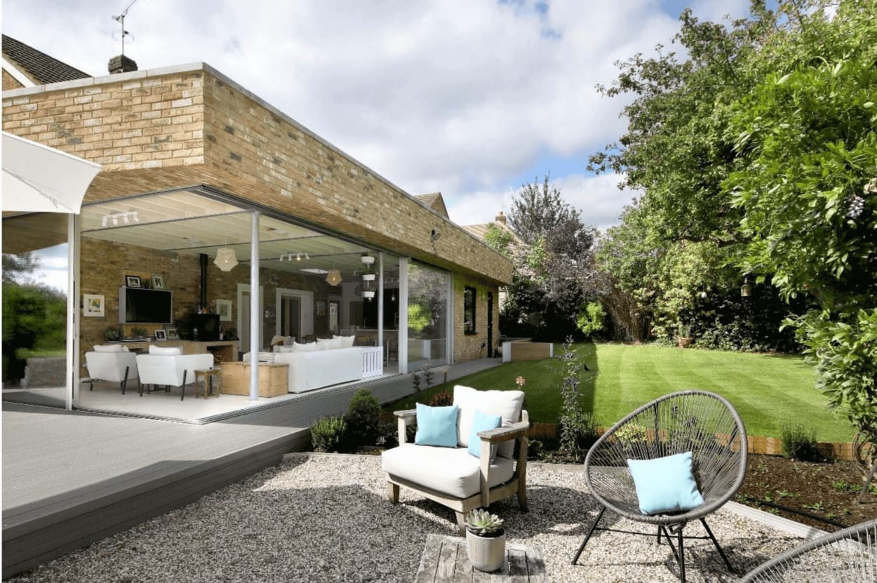 Contemporary Garden Transformation in Bovingdon with Stone Grey Composite Decking
