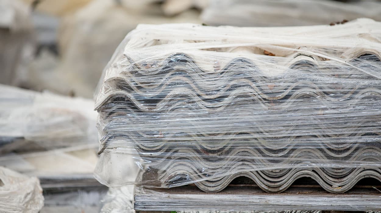 Asbestos needs to be wrapped in strong plastic to prevent any debris from breaking off