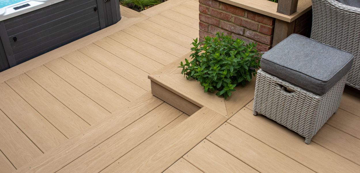 Cladco Cedarwood PVC Capstock Decking area