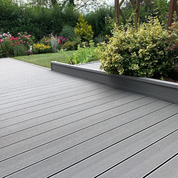 grey decking area