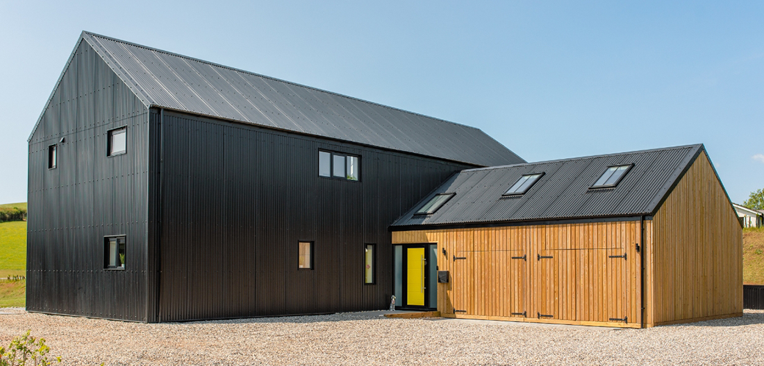 Cladco Corrugated Roofing and Cladding on a self-build project