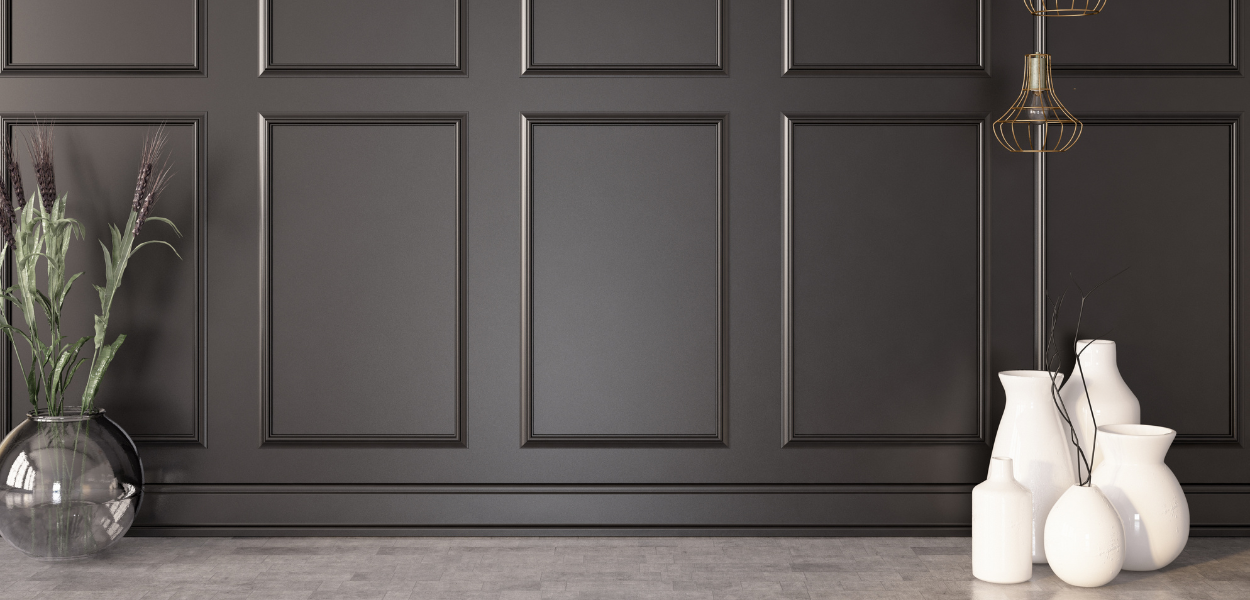 Classic victorial style wall panelling used in a modern setting Classic victorial style wall panelling used in a modern setting